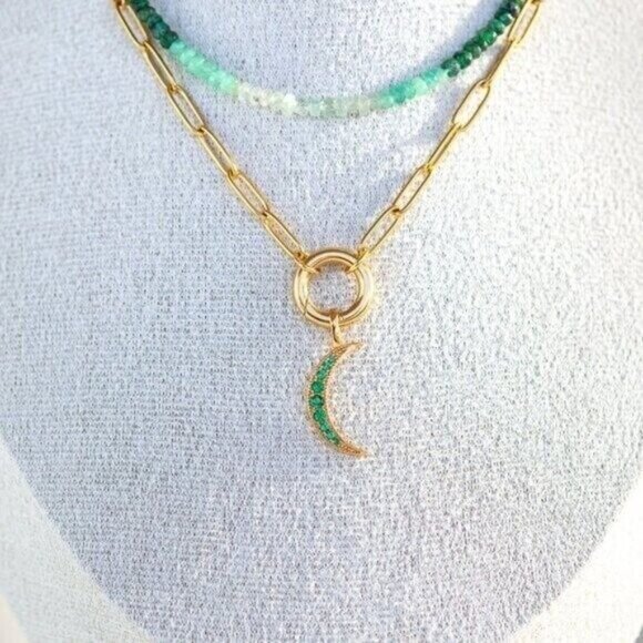 Red Heart Charm Necklace Gold Chain Removable Star Charm Non-Tarnish Gold PRETTY - Picture 13 of 14